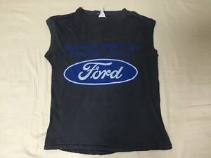 ヴィンテージ　ノースリーブ　Tシャツ　Ford Mサイズ