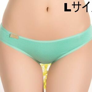 送料無料 デイリーユース用 フルバック ビキニ 薄緑 Lサイズ ショーツ パンティー pantiesの画像1