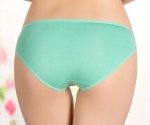 送料無料 デイリーユース用 フルバック ビキニ 薄緑 Lサイズ ショーツ パンティー panties_画像3