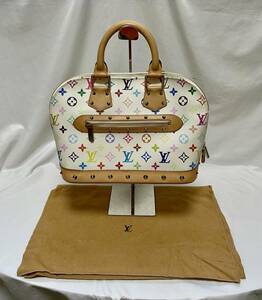 1円〜LOUIS VUITTON ルイ ヴィトン M92647 モノグラムマルチカラー アルマ ハンドバッグ ブロン 保存袋