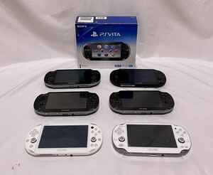 1円〜SONY PSVITA 6台まとめ売り ソフト3本 ①PCH-1100 ②PCH-2000 ③PCH-1000 ④PCH-1100 ⑤PCH-2000 ⑥PCH-1000