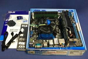 【中古】P7P55-M MicroATXマザー + i7-870 2.93GHz + 12GB メモリー + GT610(LowProfile) 動作確認品 #14180