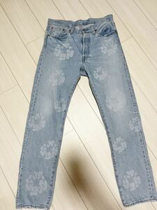 日本未発売　デニムティアーズ　リーバイス DENIM TEARS Levi'sコットンリーフブリーチ染デニム 　W33