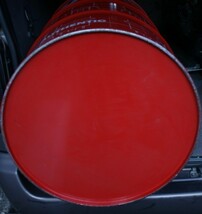 MOTUL 200Lドラム缶 空ドラム 赤◆モチュール　直径約60cm ｘ高さ90cm①_画像5