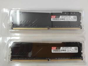 新品 未使用 DDR4-2666 PC4-21300 16GB×2枚 計32GB メモリ デスクトップパソコン用 金属カバー付き ECCなし