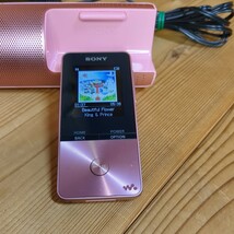 ソニー ウォークマン SONY WALKMAN スピーカー　NW-S315 ピンク　PINK　動作確認済み RDP-NWT19 ピンク　セット_画像8