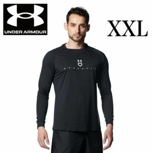 新品未使用　アンダーアーマー ベースボール　Tシャツ UA テック ロングスリーブ　XXLサイズ　ブラック