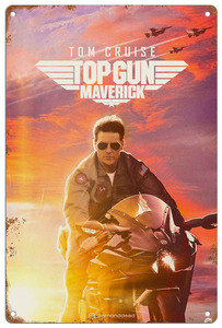 【Top Gun:Maverick/トップガン マーヴェリック】トム・クルーズ/Tom Cruise/ピート・ミッチェル/Pete Mitchell/ブリキ看板-19