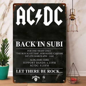 Rock Poster/ロックポスター【 AC/DC / エーシー・ディーシー 】ブリキ看板/雑貨/ヴィンテージ/メタルプレート/レトロ/アンティーク風 -10