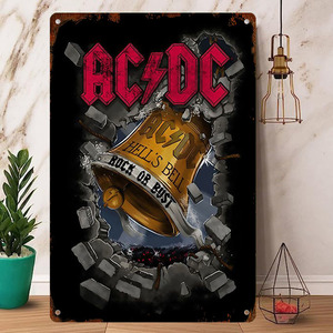 Rock Poster/ロックポスター【 AC/DC / エーシー・ディーシー 】ブリキ看板/雑貨/ヴィンテージ/メタルプレート/レトロ/アンティーク風 -9