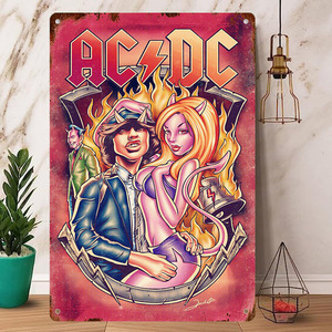 Rock Poster/ロックポスター【 AC/DC / エーシー・ディーシー 】ブリキ看板/雑貨/ヴィンテージ/メタルプレート/レトロ/アンティーク風 -2