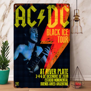 Rock Poster/ロックポスター【 AC/DC / エーシー・ディーシー 】ブリキ看板/雑貨/ヴィンテージ/メタルプレート/レトロ/アンティーク風 -17