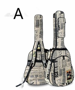 ギグバッグ バックパック ギターバッグ 5MM 厚スポンジソフトケース 防水ギターカバーケース ショルダーストラップ付き ☆3色選択HXT1168