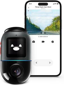 【新品】70mai Dash Cam Omni 前後左右360度撮影対応ドライブレコーダー eMMCストレージ SDカード不要 WiFi/Bluetooth 車用ドラレコ(128GB)
