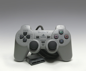 ● SONY 純正 PS アナログコントローラー SCPH-1200 グレー 整備済み デュアルショック Genuine Dualshock Grey SCE Playstation