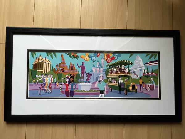 CALFORNIA Disneyland “Shag” The Magic Panorama★カルフォルニア ディズニーパークス★シャグ ポスター オーダーフレーム付き