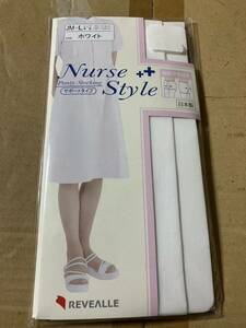 revealle nurse style panty stocking サポートタイプ JM-L ホワイト 前後マチ付き ナース パンティストッキング パンスト 看護婦 白