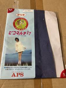 レトロ 年代物 昭和 パンスト タイツ アツギ ピコマルチ17 APS ハニーネビー パンティストッキング M panty stocking 紺 atsugi
