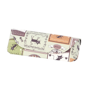 * cat badge pattern / green * glasses case glasses case stylish glasses case semi hard glasses case pretty cat dog .. cat 