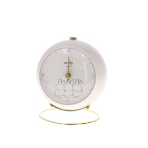 ☆ ミッフィー/アイボリー ☆ キャラクター リングクロック 置き時計 小さい かわいい 卓上 時計 リングクロック 置時計 アナログ時計