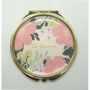 * flower pink *rusoi-yu magnifying glass attaching both sides compact mirror compact mirror magnifying glass mirror magnifying glass attaching both sides hand-mirror hand mirror 