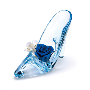 * blue / sapphire *pli minuet Mini preserved flower Mini size pli minuet Mini marriage festival . glass. shoes 