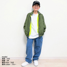 ☆ ネイビー ☆ 120cm ☆ Njeans エヌジーンズ 81018 ストレッチ デニム カーゴパンツ パンツ キッズ 子供服 カーゴパンツ ズボン デニム_画像5