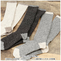 ☆ 3.Gray ☆ SMALL STONE スモールストーン 三面切替ソックス リブソックス 日本製 靴下 ソックス くつ下 くつした レディース 厚手_画像4