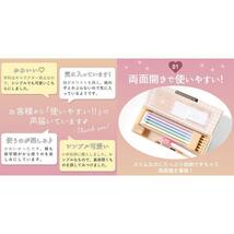 ☆ チューリップハート ☆ ソフトペンケース 筆箱 女の子 小学生 ペンケース 筆入れ ソフトペンケース 両面 両開き 文房具 可愛い 箱型_画像7