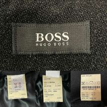 奇跡のXXL!! ヒューゴボス【世界一の暖かさ】HUGO BOSS キルティング コート ジャケット 切り替え 最高級ウール メルトン ジップ ブラック_画像9