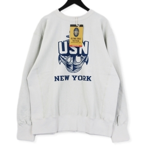 未使用 FREEWHEELERS フリーホイーラーズ セットイン スウェット 2324001 SET-IN SWEAT SHIRT U.S.NAVY オートミール XL 70015249