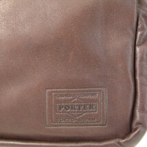 美品 PORTER ポーター ショルダーバッグ フランク 198-01342 FRANK SHOULDER BAG レザー 馬革 吉田カバン ブラウン 30012565_画像5