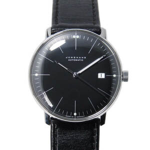 JUNGHANS ユンハンス マックスビル 027 4701 自動巻き 38mm レザー オートマチック Max Bill Automatic ブラック 黒 30012571