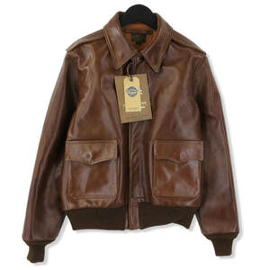 未使用 BUZZ RICKSON'S バズリクソンズ A-2 BR80633 UNITED SHEEP LINED CLOTHING CO ブラウン 40 タグ付き 71008345