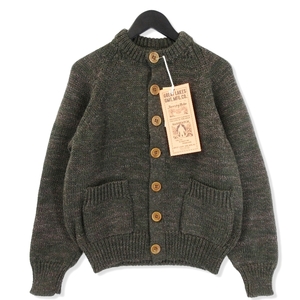 未使用 FREEWHEELERS フリーホイーラーズ ニット ウール カーディガン 2236001 HIGHLANDER KNITTING WOOL CARDIGAN オリーブ 38 20018178