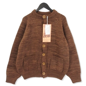 未使用 FREEWHEELERS フリーホイーラーズ ニット ウール カーディガン 2236001 HIGHLANDER KNITTING WOOL CARDIGAN ブラウン 44 20018179