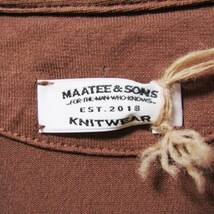 美品 MAATEE＆SONS マーティーアンドサンズ 半袖ポロシャツ MT3103-0803 GARMENT DYED POLO ブラウン 1 タグ付き 27104778_画像7