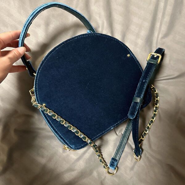 ショルダーバッグ rienda リエンダ ハンドバッグ ベロアバッグ チェーンショルダー バッグ 鞄