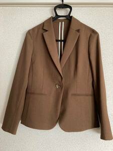 * as good as new * Kumikyoku KUMIKYOKU jacket Brown size2 lady's outer woman clothes light brown group tailored jacket 