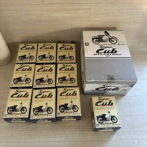 [A0170]* outer box breaking the seal ending * unused * secondhand goods * Honda Super Cub 1/24 die-cast model Super Cub collection VOI.1 all 10 kind 10 pieces entering 