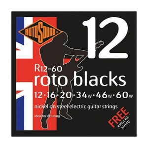 ロトサウンド ギター弦 1セット R12-60 Roto Blacks NICKEL DETUNING 12-60 エレキギター弦 ROTOSOUND