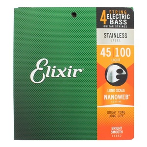  Elixir ELIXIR 14652 Stainless Steel with NANOWEB Light bass string 