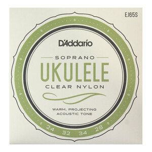 ダダリオ ウクレレ弦 ソプラノ D'Addario EJ65S Clear Nylon ウクレレ弦 ソプラノウクレレ用 クリアナイロン弦