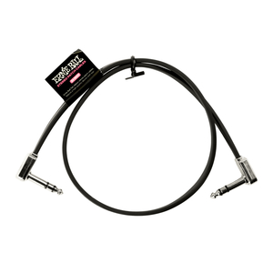パッチケーブル 約60cm LL アーニーボール ERNIE BALL P06410 24 Single Flat Ribbon Stereo Patch Cable - Black