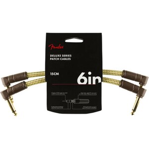 パッチケーブル 15cm LL 2本セット フェンダー Fender Deluxe Series Instrument Cables 2 Pack LL 6 Tweed