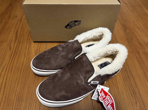 VANS SLIP ON バンズ スリッポン BROWN ファー　27.5cm