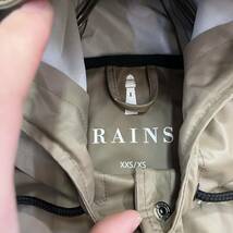 100円スタート♪ （7）RAINS レインズ　レインコート　フーディー　サイズXS　ロングコート　ブラウン　プルーフ　レディース　アウター_画像3