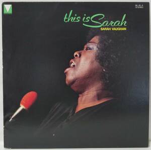 中古LPレコード簡易洗浄済み：SARAH VAUGHAN(サラ・ボーン) / ジス・イズ・サッシー (国内盤)