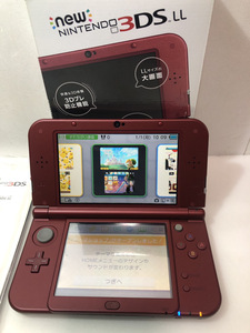 【送料無料 1円～ 】newニンテンドー3DSLL 本体 メタリックレッド★売切り