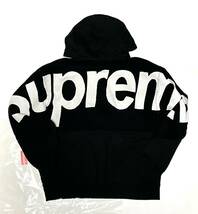 Supreme Big Logo Jacquard Hooded Sweatshirtシュプリーム23awビッグロゴ ジャガード スウェットシャツ パーカーBlack黒#L新品 box newera_画像4